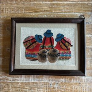 Framed Mexican Textile Art